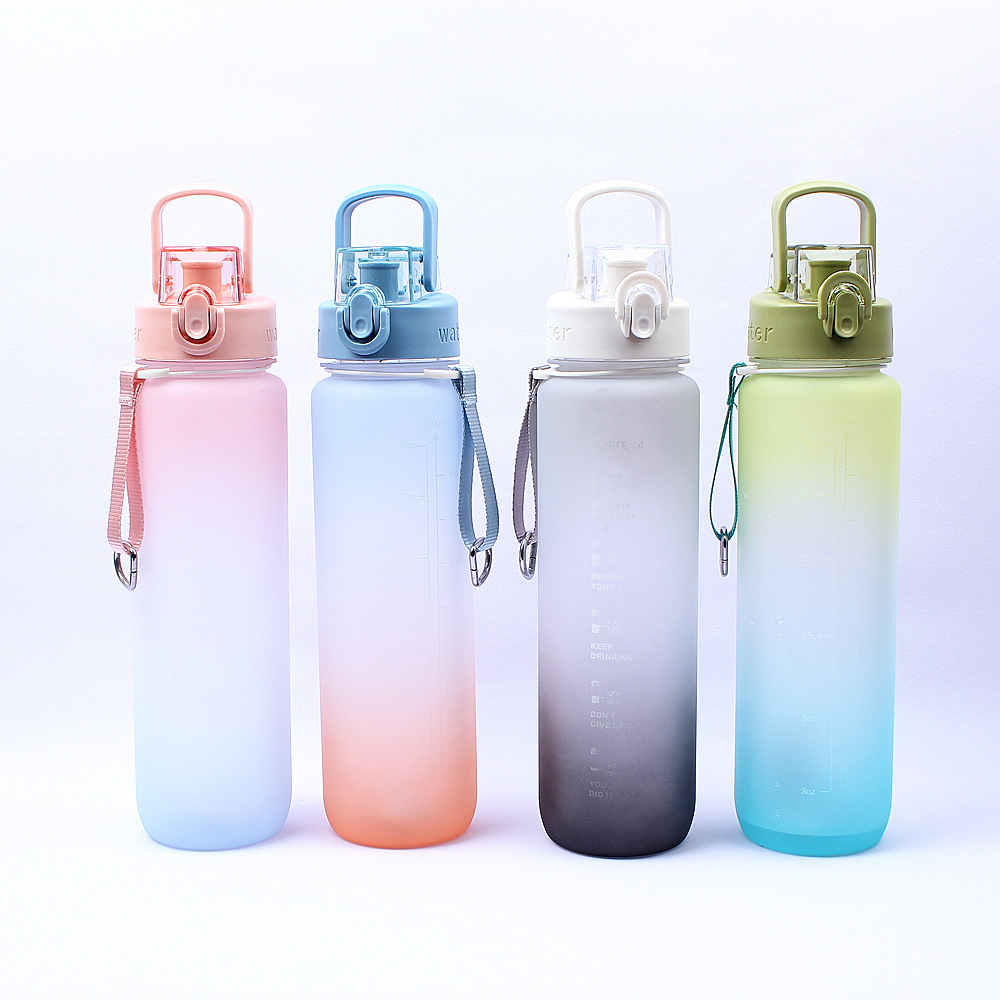 Student portable plastic water bottle for fitness and sports pic 5