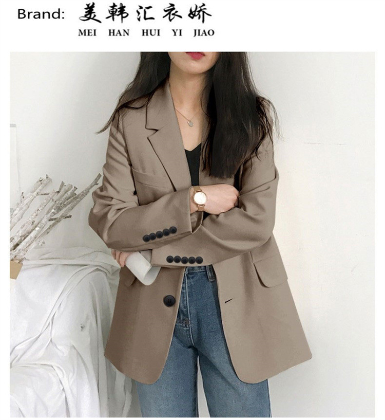 小西装外套女新款2022韩版春秋休闲宽松网红秋季西服上衣英伦风潮详情25