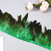 Wholesale from the manufacturer of large goose feather fabric with feather lamps, clothing accessories, DIY handicrafts, decorative colorful feather fabric edges pic 7