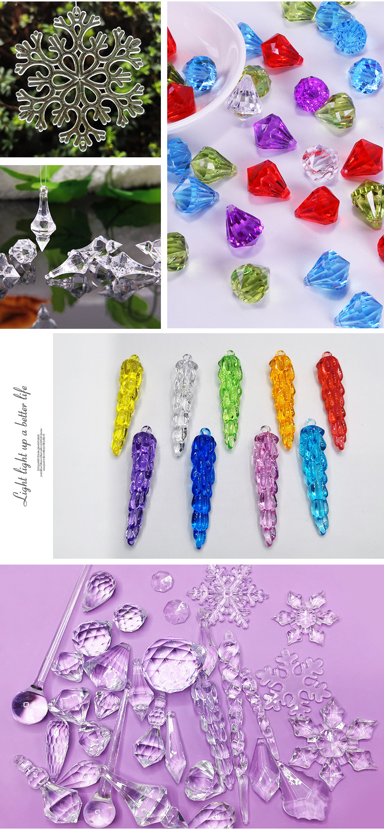 98mm acrylic long water drop pendant, high transparency brushed round water drop hanging piece, wedding and festival home decoration pic 17