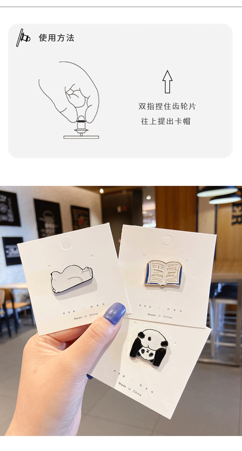 可爱日系卡通滴油胸针ins潮衣服包包挂件圣诞金属创意徽章小饰品详情9