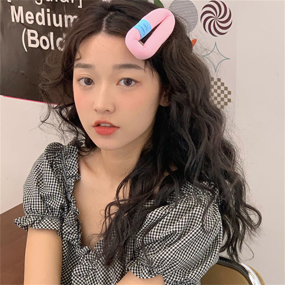 Cream-colored puffy sponge hair clips, cute large bangs clips, BB clips, makeup clips, hair clip edge clips, and teenage hair accessories pic 12