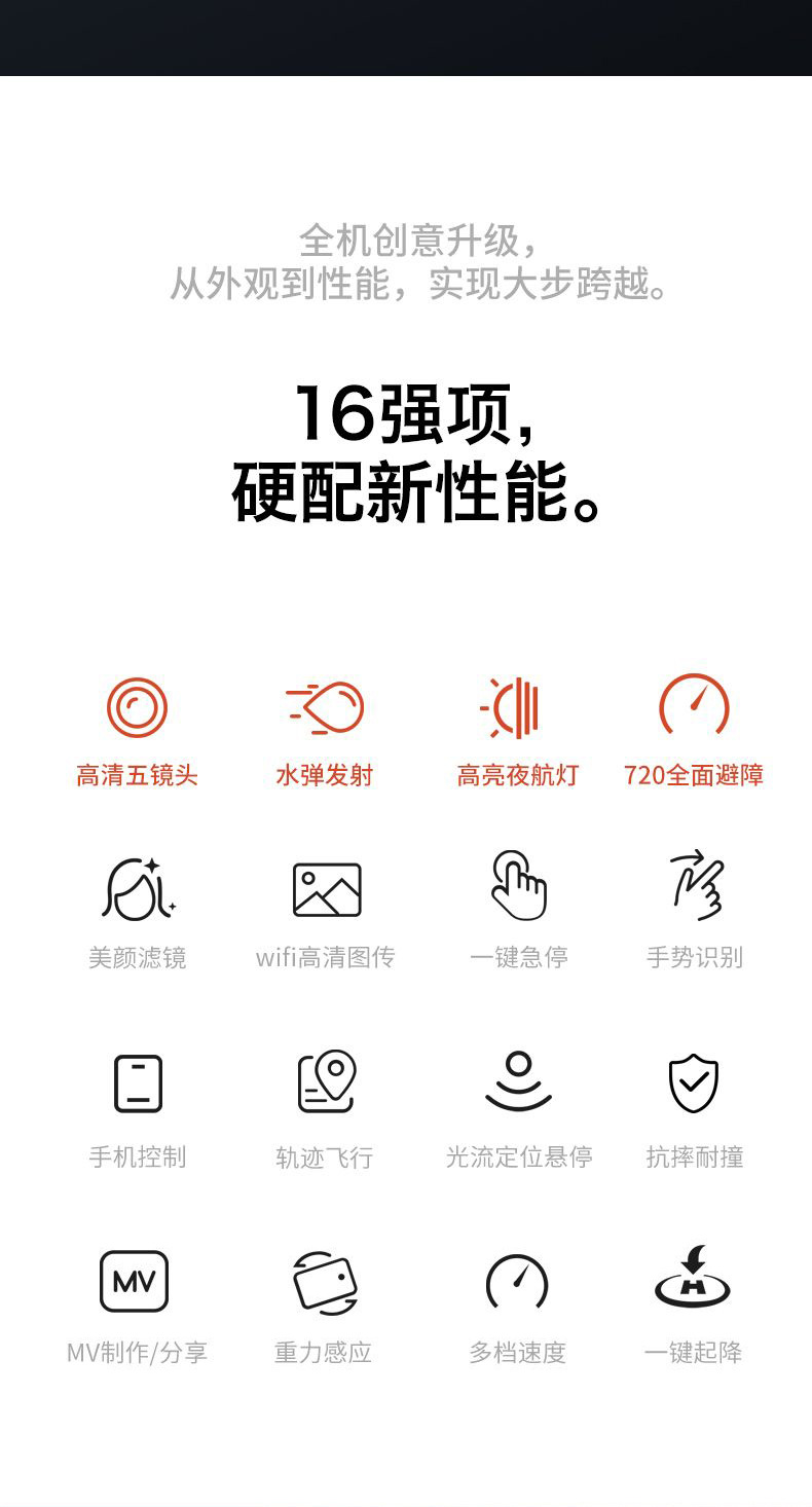 无人无刷马达三摄高清航拍四轴导航飞行器发射水弹遥控飞机玩具详情4
