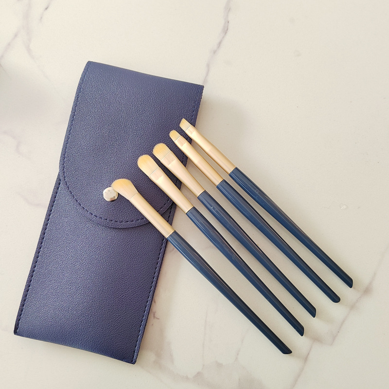 Blue Grape 5-piece makeup brush, eyeshadow brush set, Eye smuder brush, Detail Brush, Soft Bristles, portable for beginners pic 2
