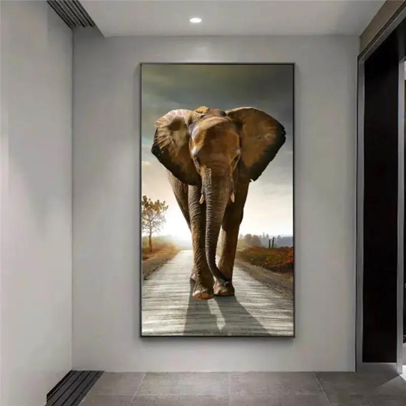 现代简约入户玄关装饰画走廊过道壁画竖版轻奢好寓意晶瓷镶钻挂画详情10