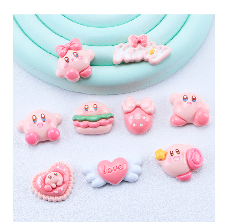 粉色卡卡系列 可爱diy奶油胶自制手机壳发夹美甲饰品树脂配件详情7