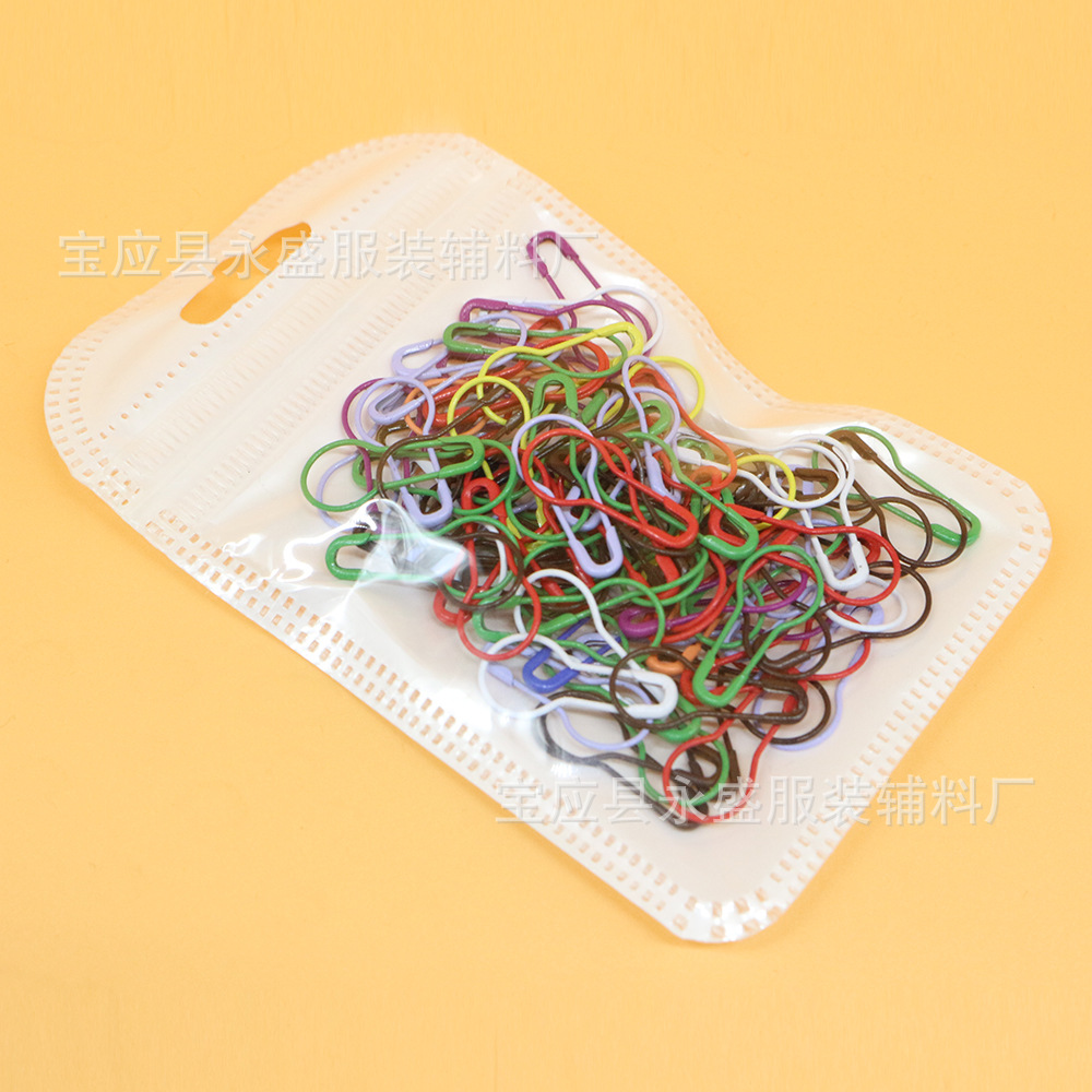 现货混色100枚袋装葫芦别针服装服饰固定小别扣厂家批发两种包装详情8