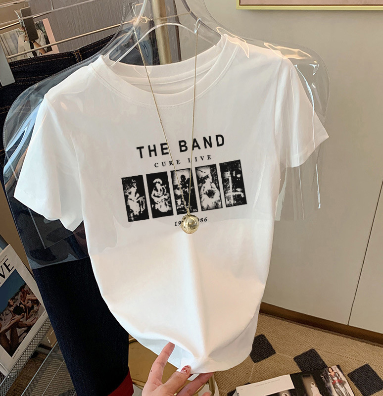 圆领短袖T恤女2025夏季新款精梳棉时尚百搭洋气减龄宽松显瘦ins潮详情17