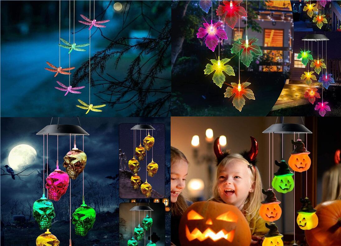 Solar hummingbird wind chime light, LED Christmas butterfly light, courtyard solar wind chime light, landscape light, courtyard light pic 31