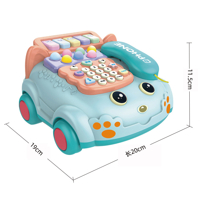 New fun multi-functional hand-patted double-drum toys for boys and girls, children, parent-child interactive role-playing piano story machine toys pic 9