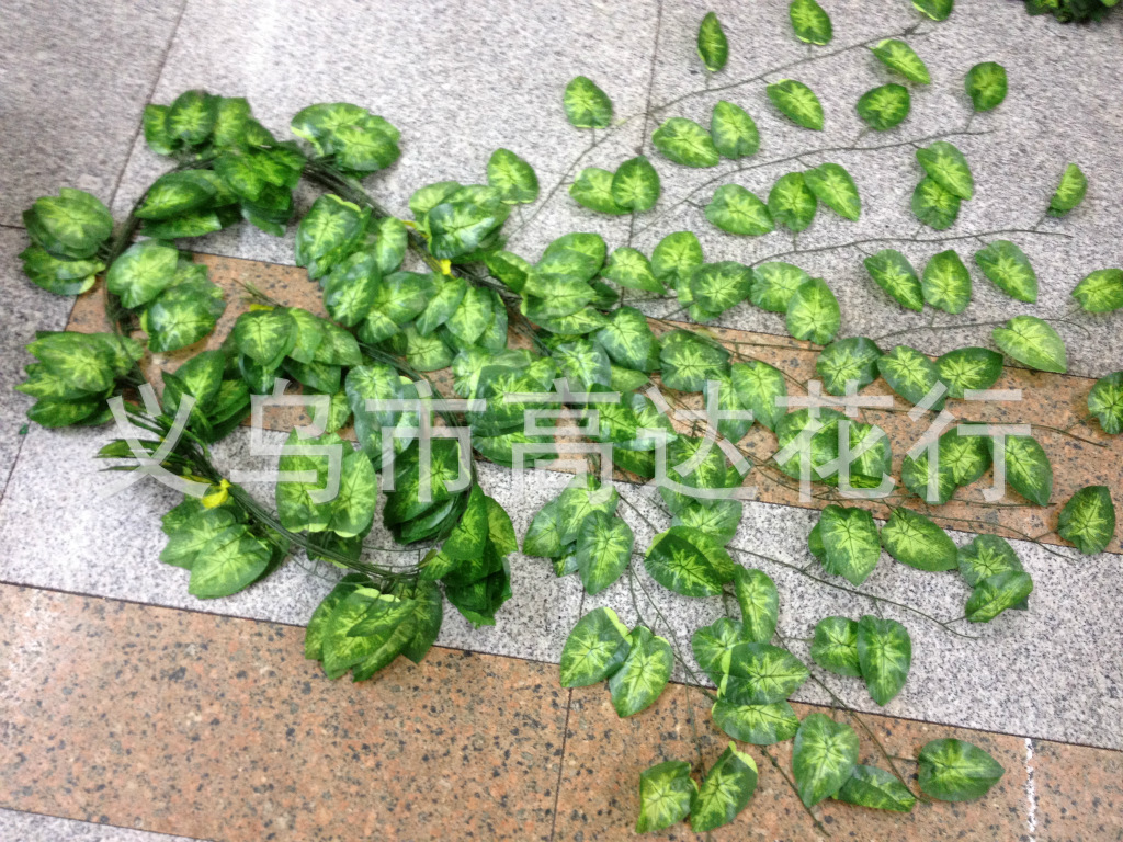 Artificial red maple leaf vine, ivy decorative vine, grape leaf vine manufacturer, ten-thousand-year green leaf vine pic 23