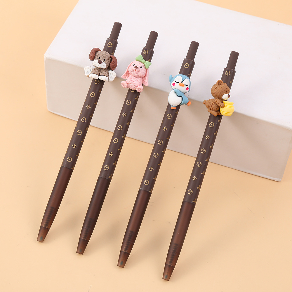 Zhongfan Box set Trendy pet Press Gel Pen 0.05m Cartoon Card Love Signature Pen, a pen for primary school students to write and take exams pic 4