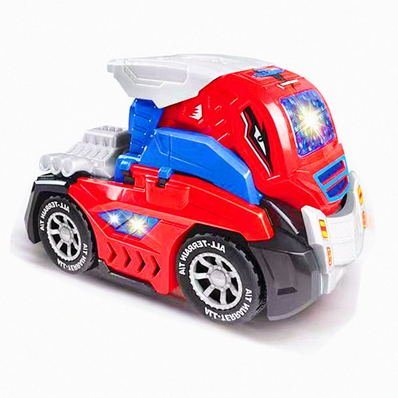 跨境外贸新品灯光音乐电动万向变形恐龙车公园地摊夜市儿童玩具车详情4