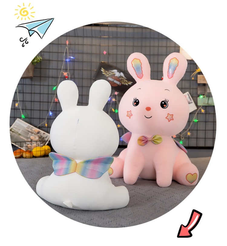 新款天使兔毛绒玩具小兔子公仔儿童玩偶布娃娃抱枕送女生生日礼物详情15