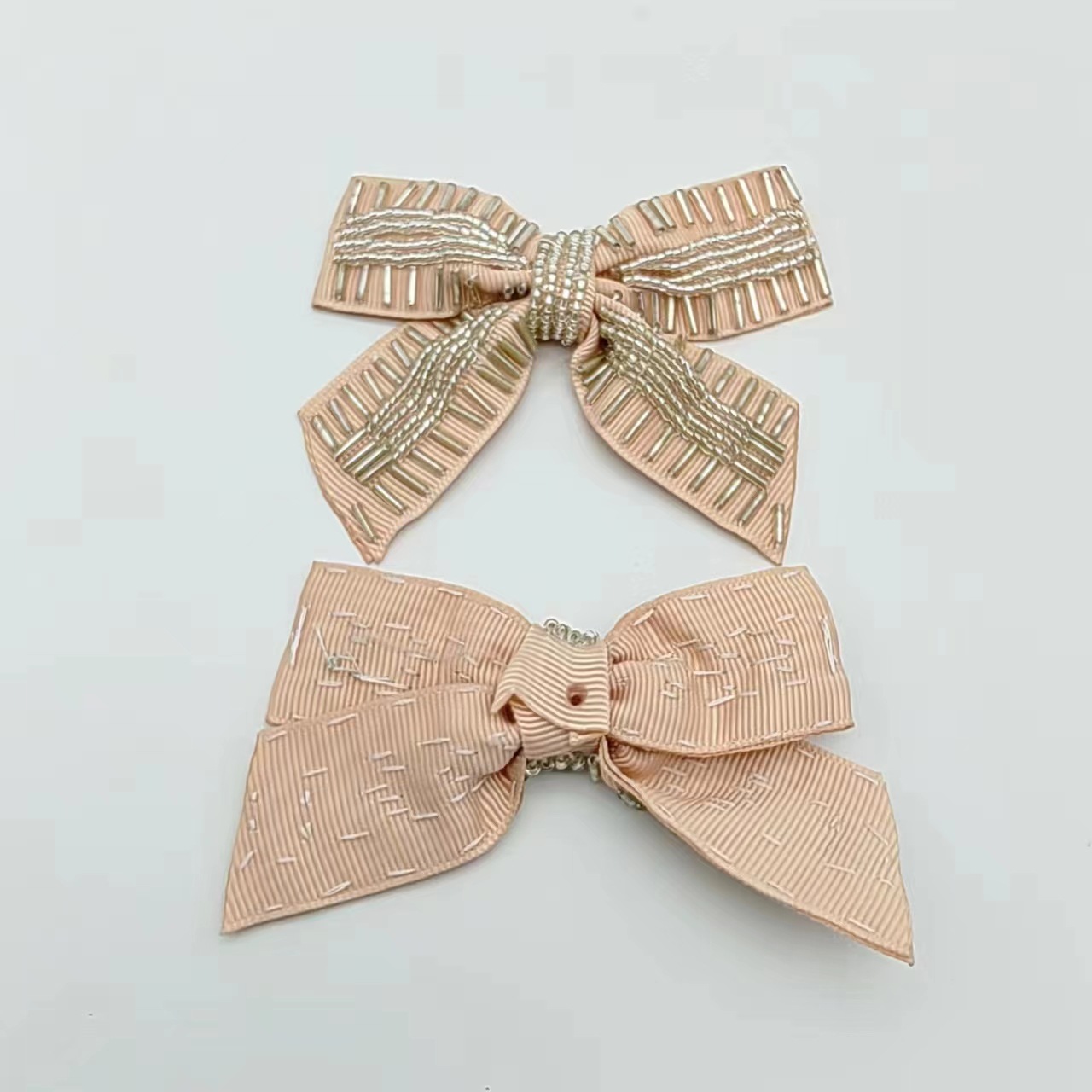 跨境外贸蝴蝶结手工串珠鞋扣帽子服饰服装辅料配件手缝鞋花配饰详情4