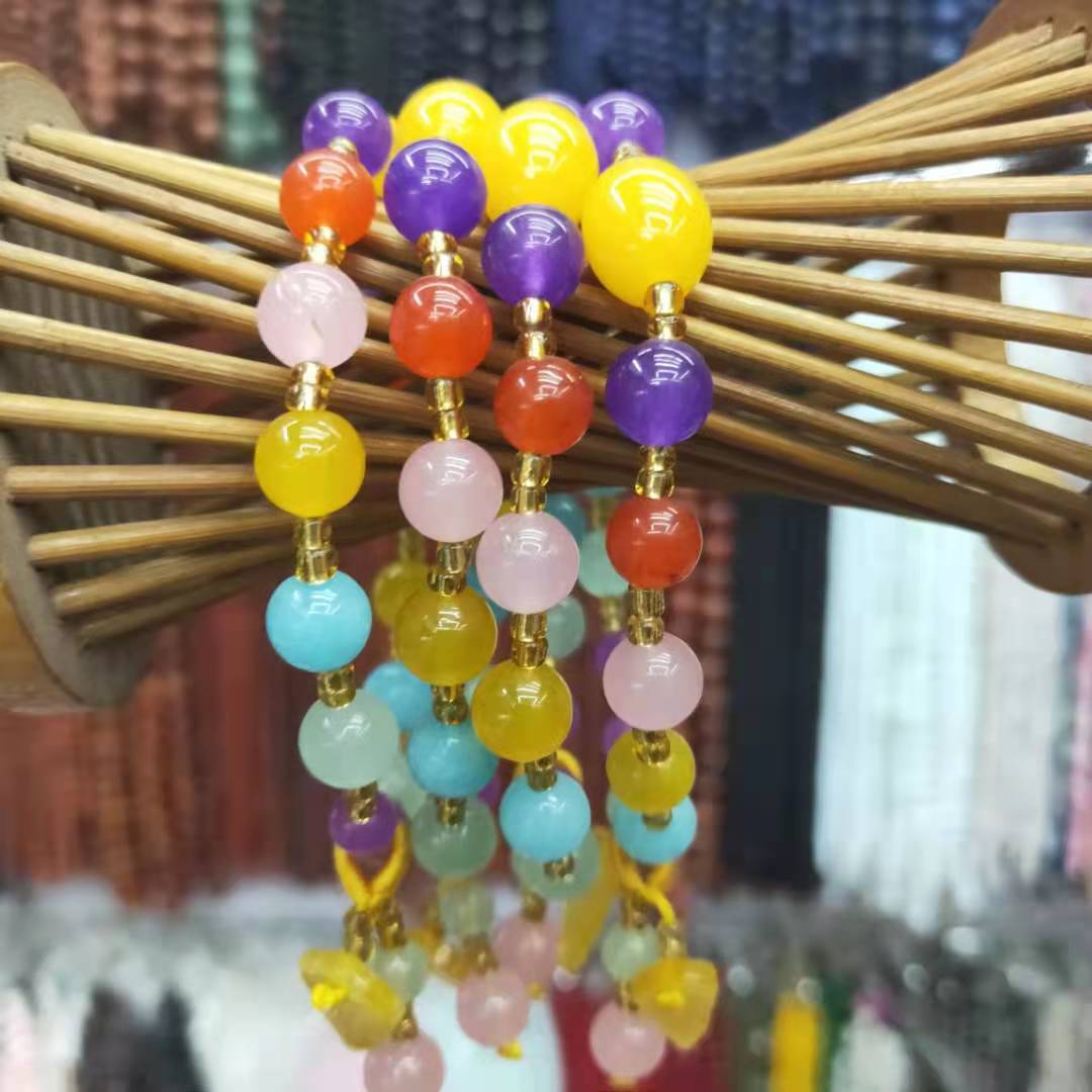 New trend of jewelry and accessories: Seven-color natural stone combination bracelet, fortune bead bracelet manufacturer wholesale factory price pic 2