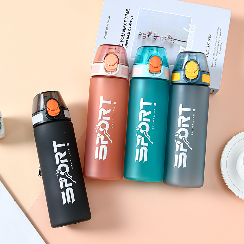 Portable sports frosted water bottle pic 5