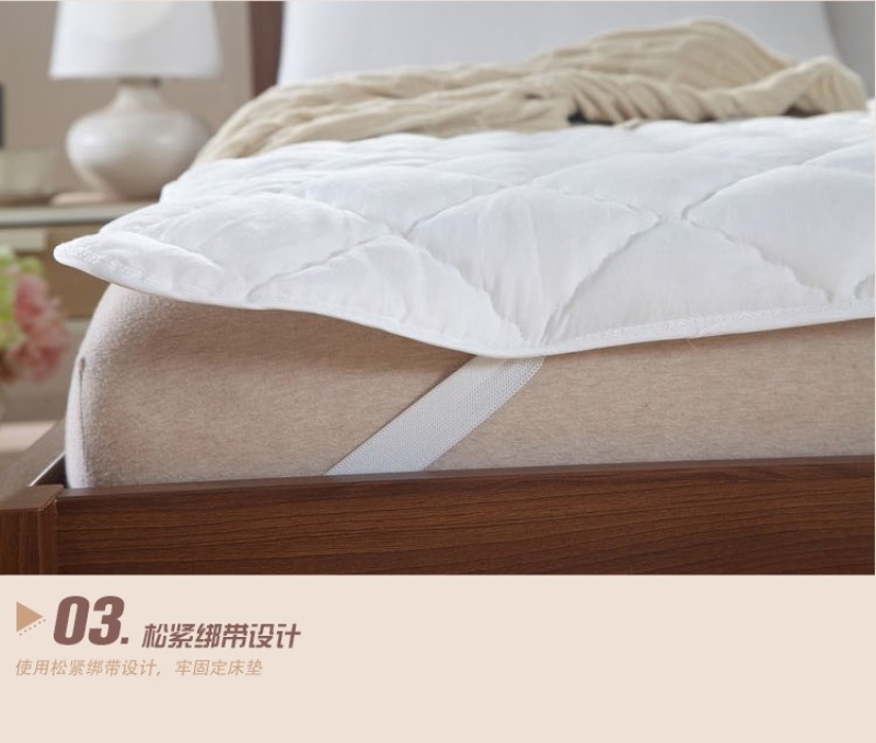 Hotel bedding: white anti-down fabric, all-cotton mattress; school household Simmons protective pad pic 20