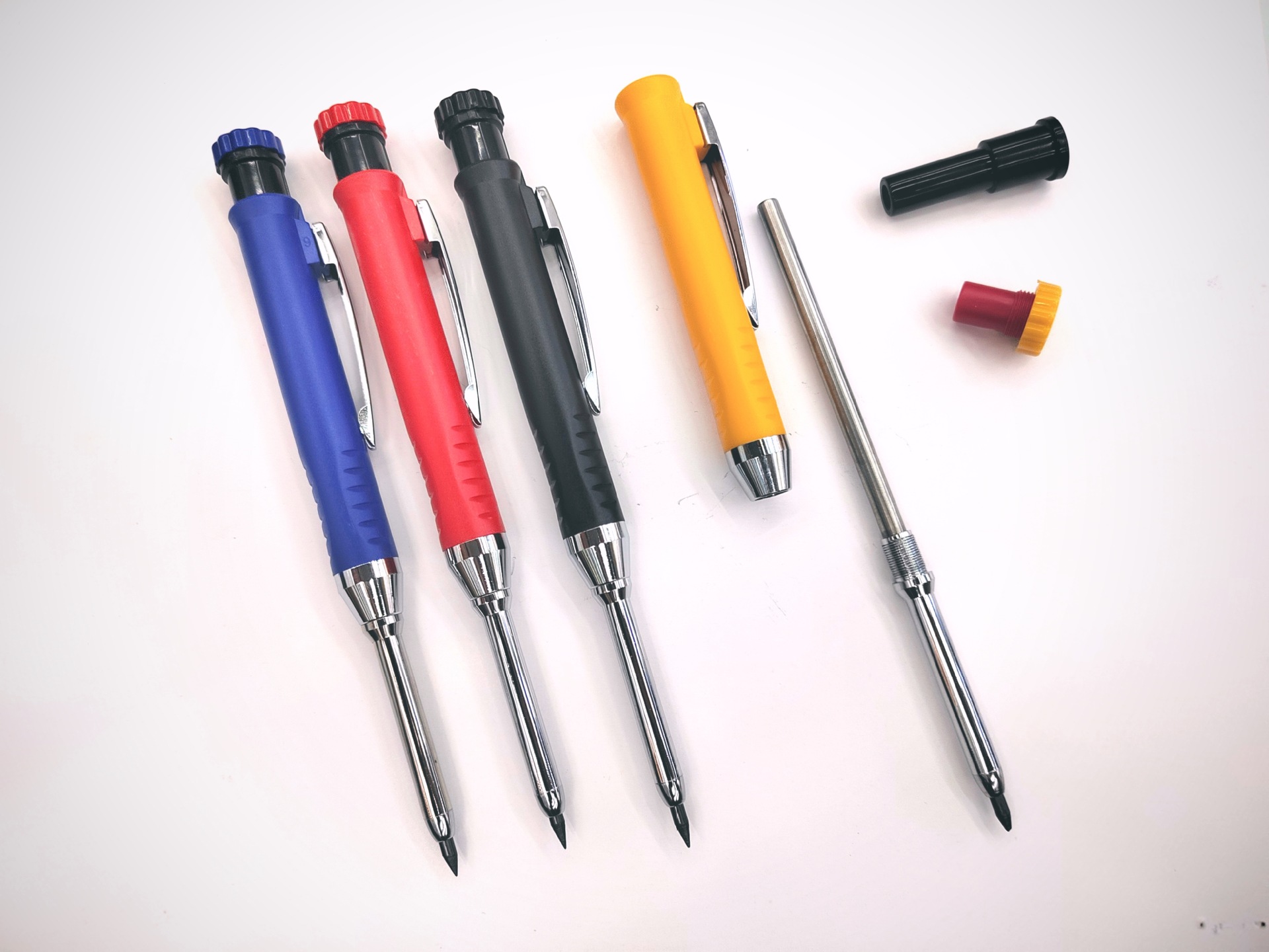 Cross-border deep hole woodworking pencil special marking and line drawing pen, 2.8mm engineering pen, 4-color pen barrel lead core pic 4