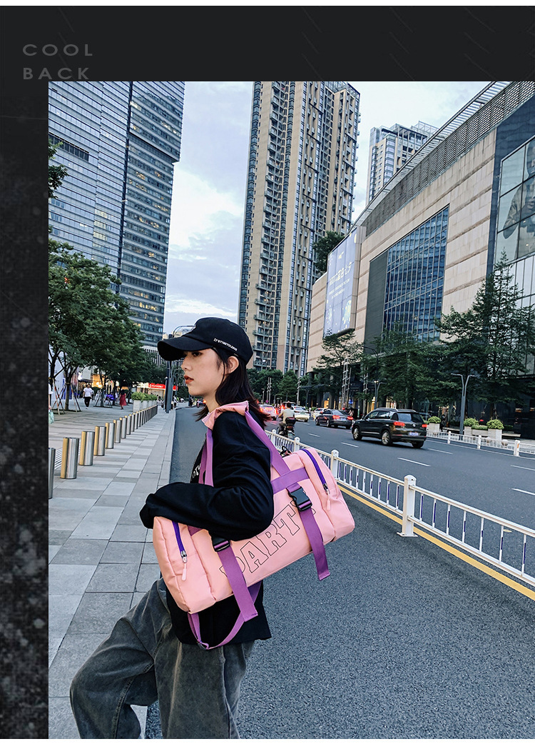 手提短途旅行包女潮牌时尚休闲斜挎包干湿分离运动大容量健身包男详情17