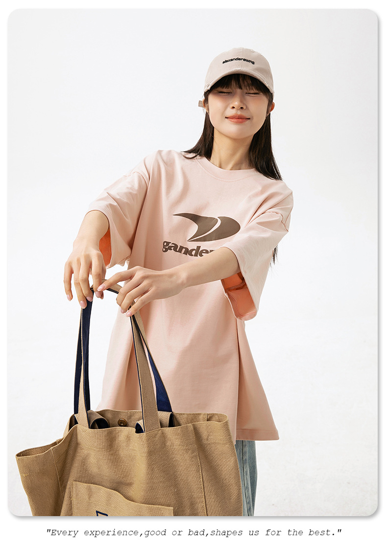 韩路男装 潮牌印花宽松短袖T恤男女夏季新款纯棉情侣美式复古体恤详情26