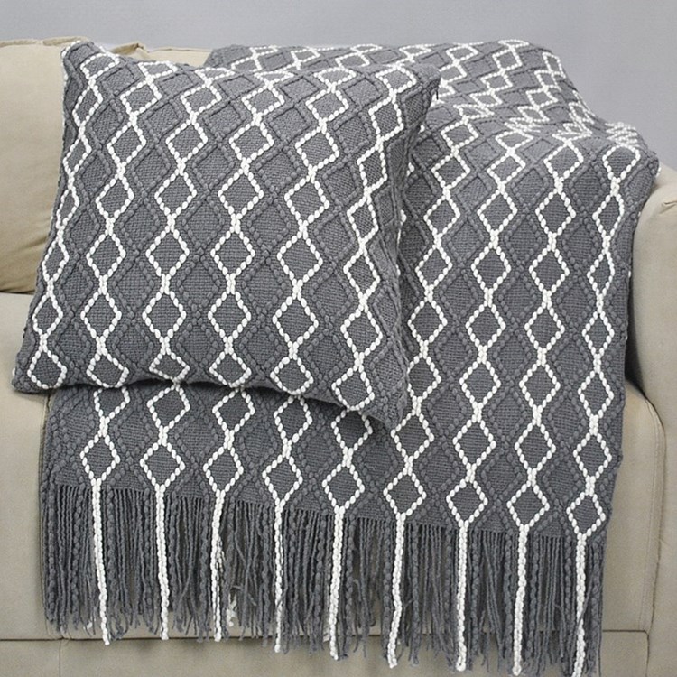 Bed cover, knitted blanket, tassel, sofa cover blanket, bed end blanket, nap blanket, air conditioning blanket, cover blanket, lap blanket, leisure blanket pic 9