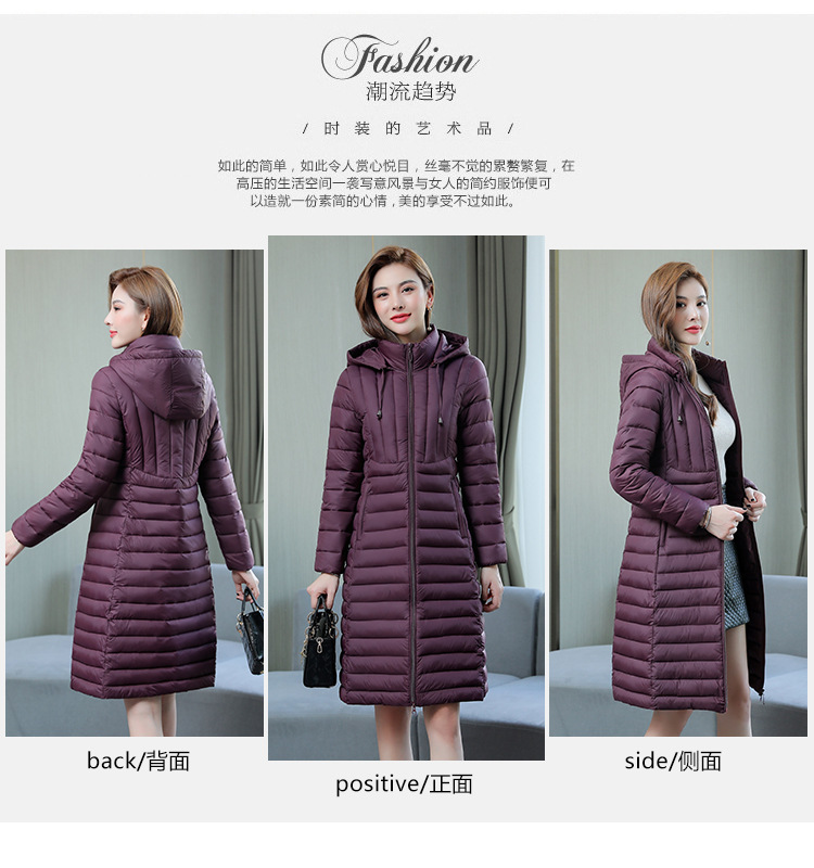 A mid-length cotton-padded jacket for women, 2020 winter new style Korean large-sized slim-fit down cotton-padded jacket, one piece consignment pic 2