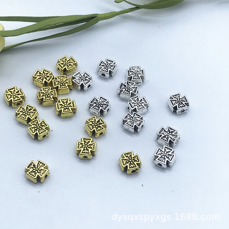 DIY jewelry accessories, bracelets, necklaces, alloy string holes, cross accessories factory direct sales. Colors can be customized pic 3
