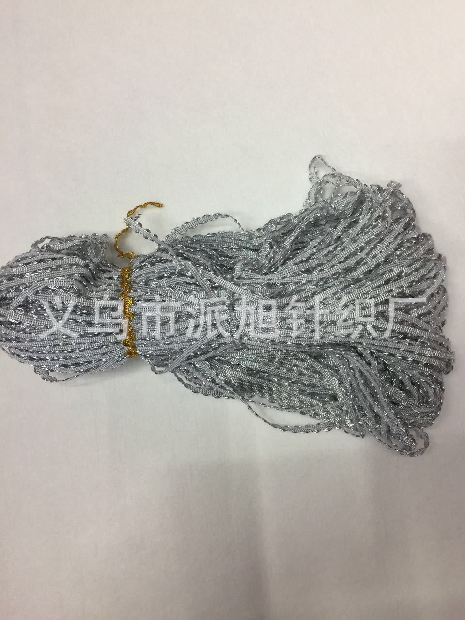 Factory direct sales of 0.6CM wide ethnic clothing accessories with silver middle-curved lace and cored wire pic 10