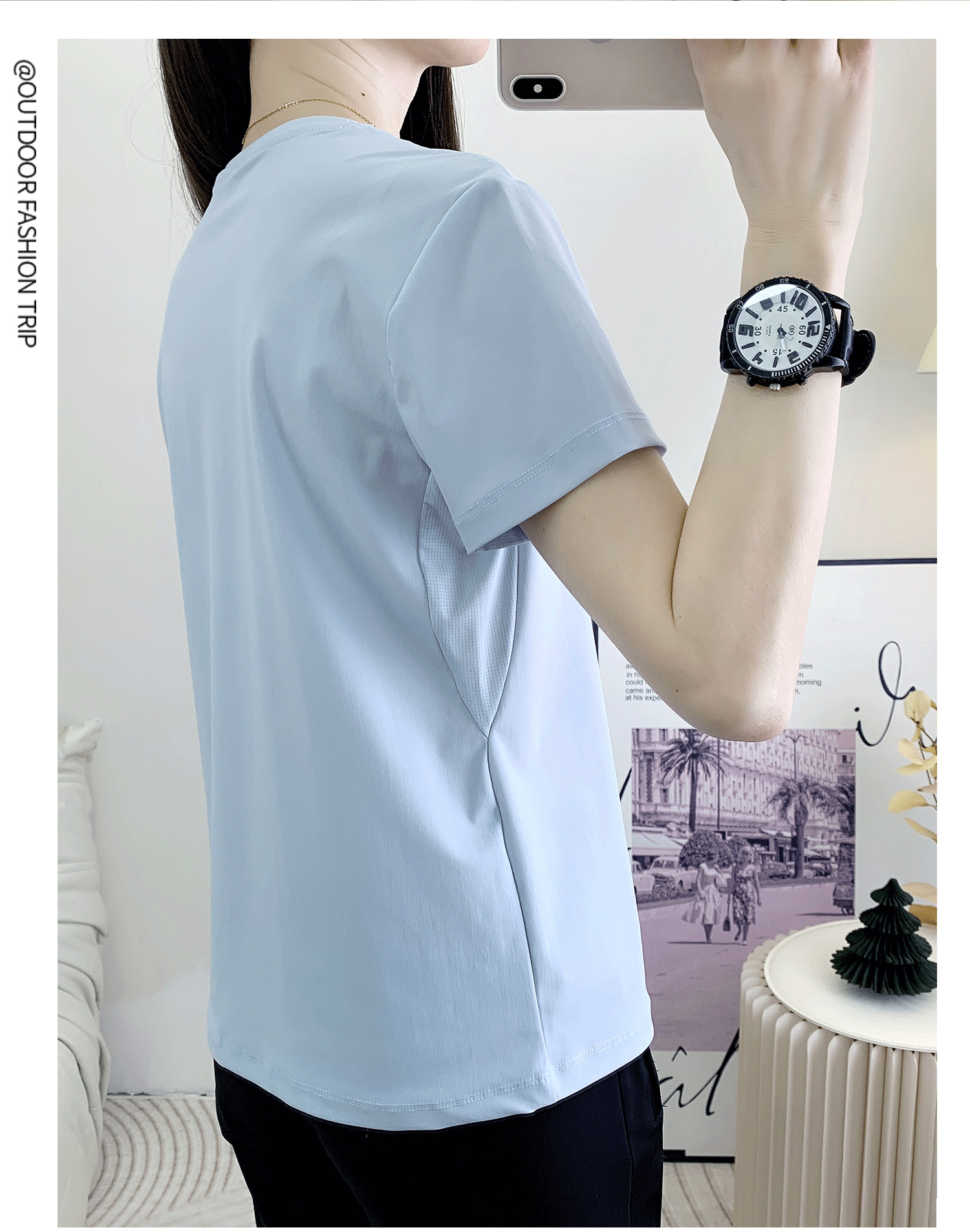 速干衣女短袖冰丝快干衣服批发户外运动跑步快干透气圆领t恤衫男详情39