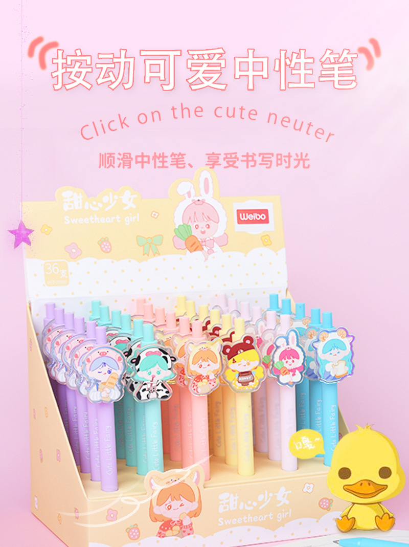 Weibo signature pen, smooth writing, office supplies cartoon cute new creative 0.5mm gel pen, wholesale online pic 4