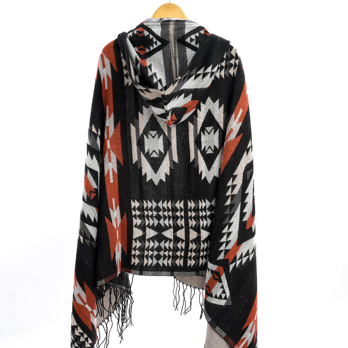 冬季跨境披肩加厚保暖长款拼接色披风仿羊绒双面两用女士时尚斗篷详情9