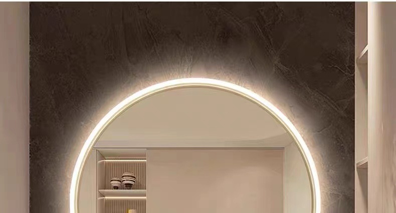 亚克力框智能LED吸顶灯化妆镜 防雾壁挂式卫浤镜 梳妆台专用 圆形设计美观实用浴室镜精品卫浴精品卫浴精品卫浴精品卫浴详情13