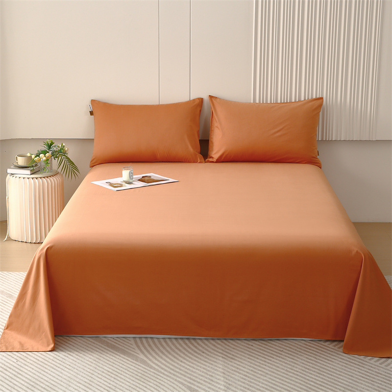 批发100纯棉磨毛四件套纯色A类母婴级无荧光超柔全棉被套床单子详情3