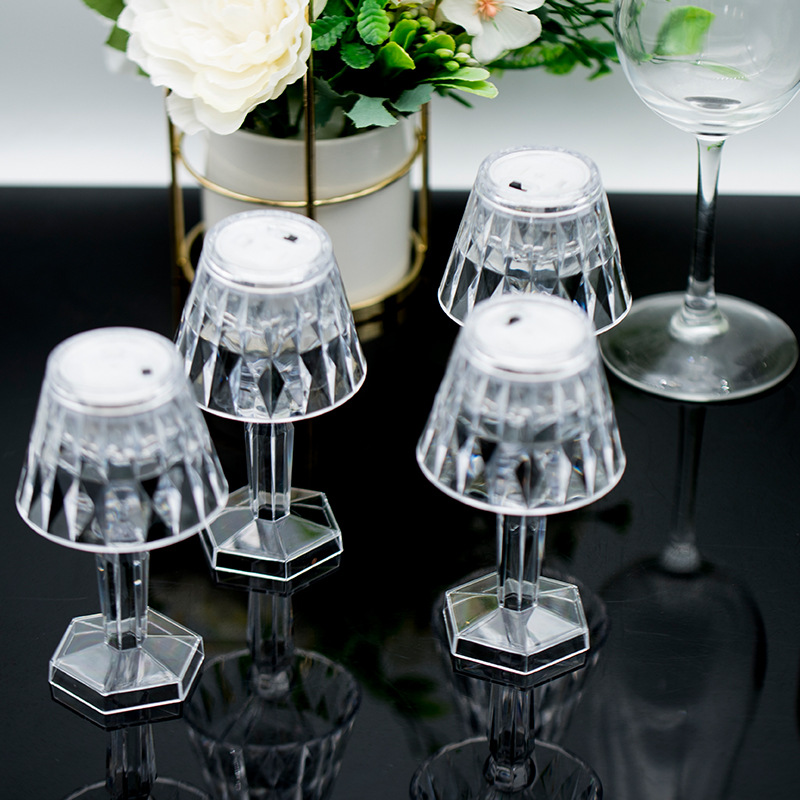 LED electronic night light, diamond crystal table lamp, bedside pic 2