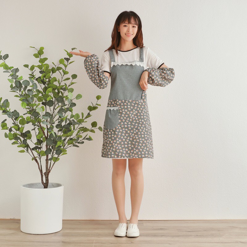 围裙韩版时尚新款双层防水防油防污奶茶店美容院女家务整洁围裙详情8