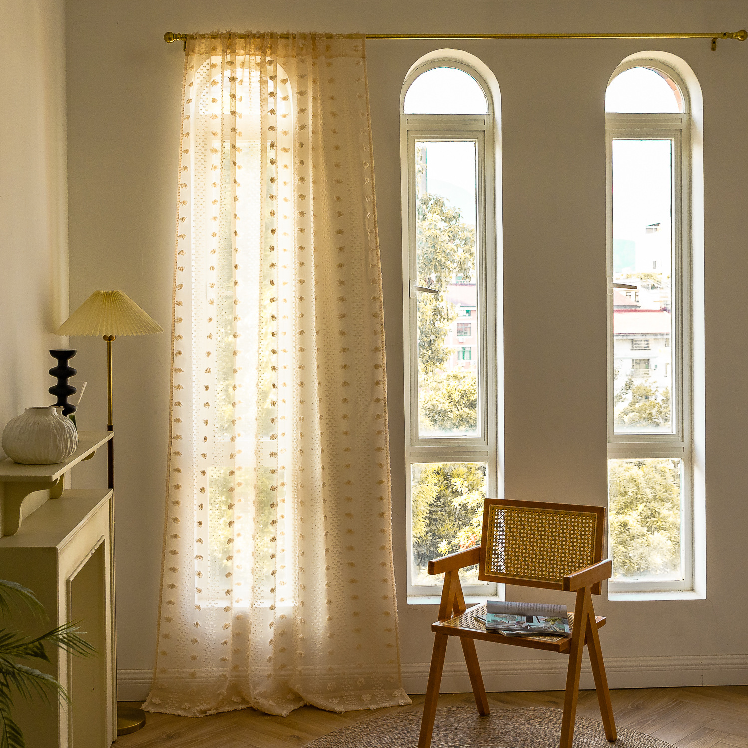 Cross-border best-selling Instagram influencer finished yellow niche light and thin window screen for living rooms and bedrooms. Manufacturer pic 10