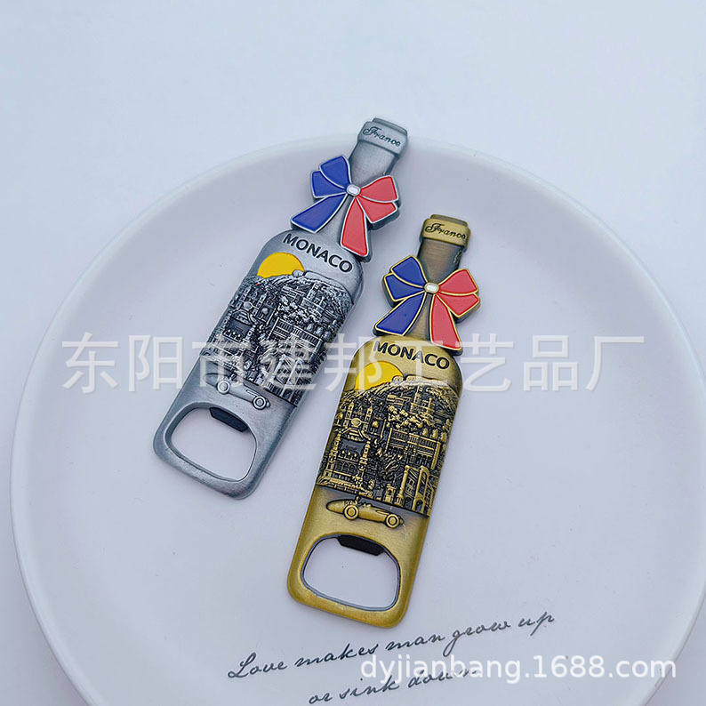 金属旅游纪念品摩纳哥MONACO摩纳哥王宫摩纳哥大教堂锌合金开瓶器详情7