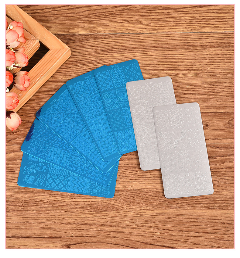 外贸热销美甲印花钢板美甲印花工具转印章指甲模板钢板详情3