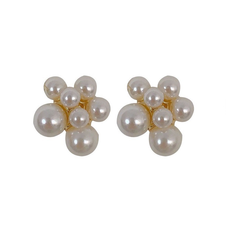 高级感法式复古珍珠不规则耳环精致轻奢小众设计气质简约韩版耳钉详情8