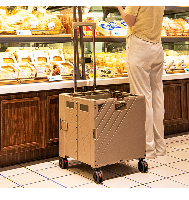 户外折叠露营车带桌板家用购物车升级款滑轮可移动便携买菜小拉车详情17