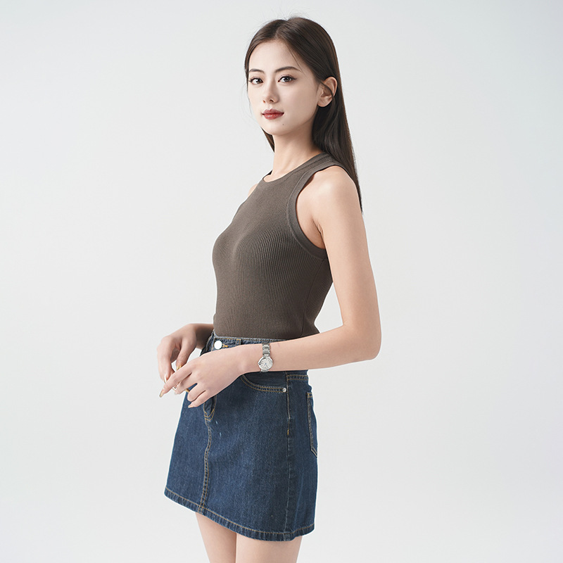 欧美女装早秋连衣裙高级感针织长裙外穿设计感收腰包臀裙长款裙子详情9
