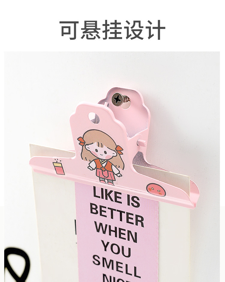 Powerful multi-specification and large-sized mountain-shaped clips, thickened macaron-colored steel clips for documents and office storage clips pic 13