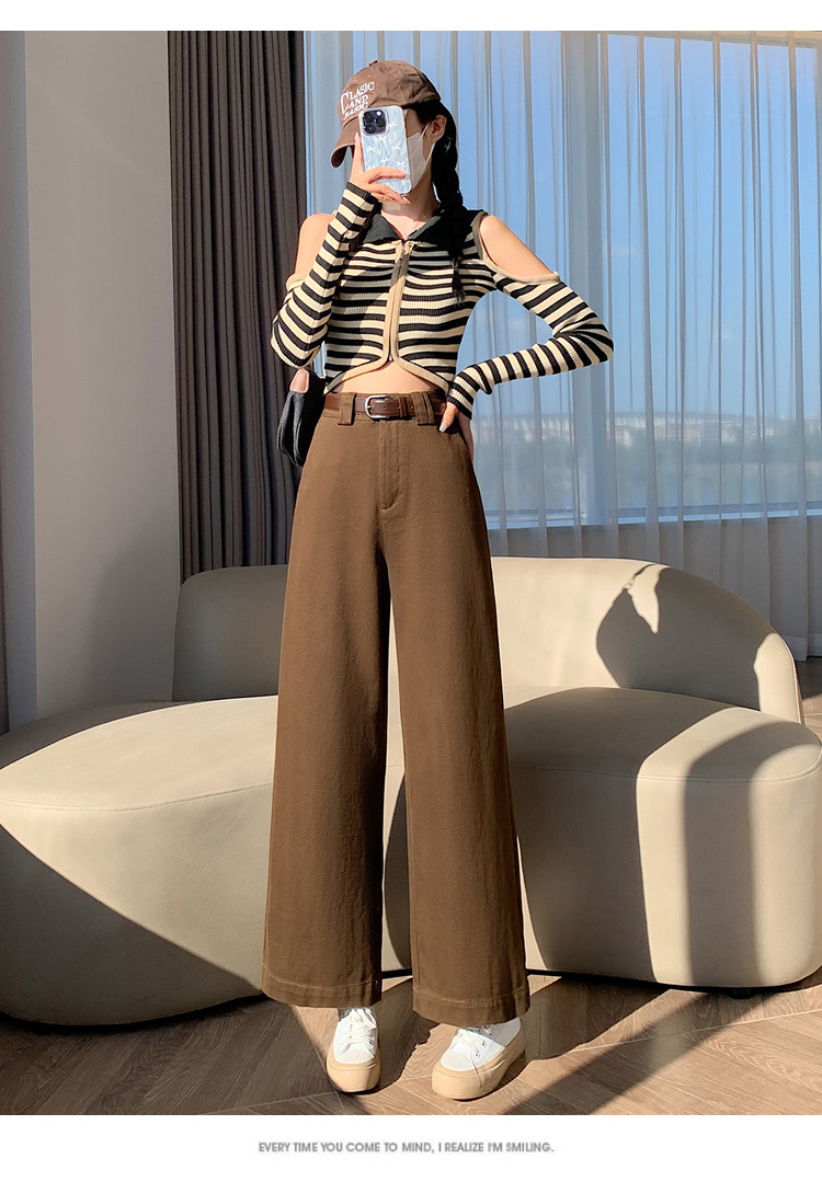 法式八分九分天丝棉阔腿牛仔裤女秋季新款小个子宽松显瘦直筒裤详情50