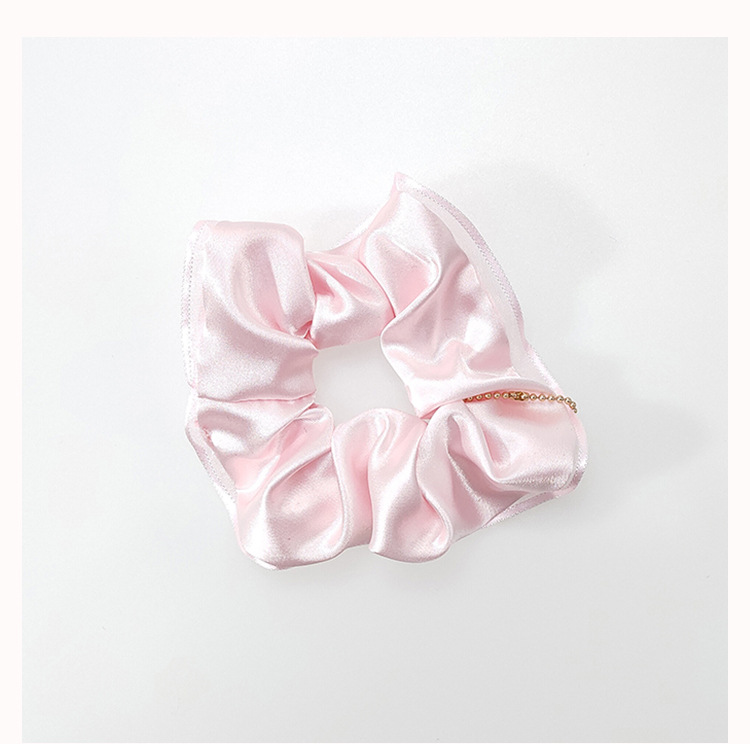 ins fresh and simple hair bands, elegant large intestine bands, the same style as JK uniforms, checked ponytail, pearl hair ties, small headwear accessories pic 10