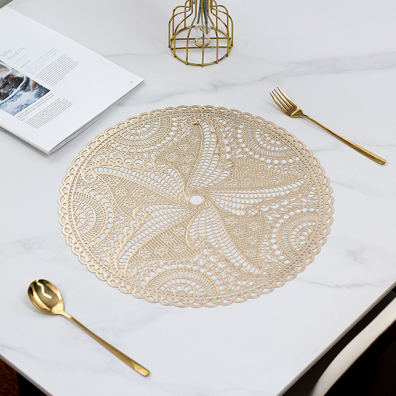 Womei Modern, simple and creative home decoration round starfish hollowed-out table MATS, European-style light luxury waterproof, oil-proof, anti-slip, heat-resistant, wear-resistant and heat-insulating table MATS pic 4