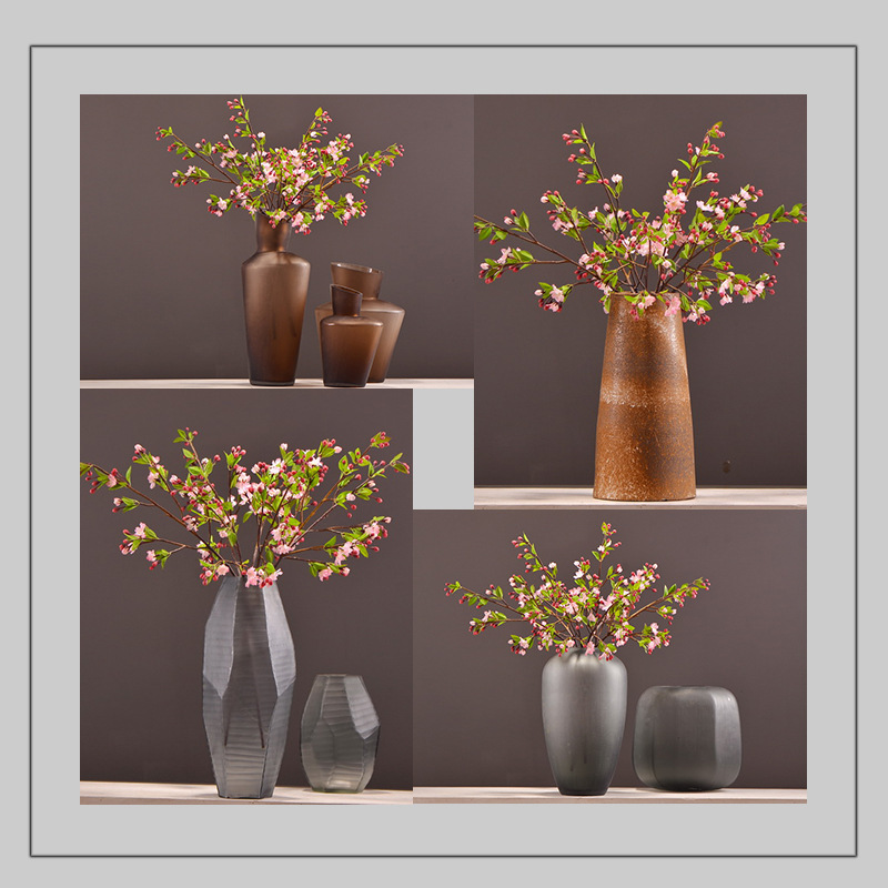 Dongli Flower Industry, the original manufacturer, offers wholesale of high-end artificial flowers, pendulous crabapple, home decoration sample rooms, photography props, and one-piece consignment of crabapple flowers pic 3