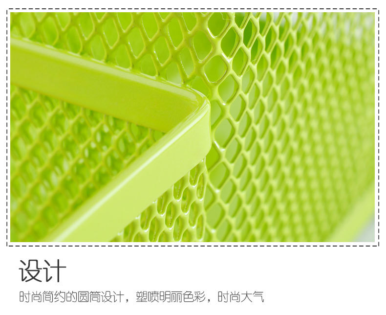 Large-capacity iron mesh three-compartment pen holder, desktop storage, multi-functional combination pen bucket, office and student metal stationery wholesale pic 9
