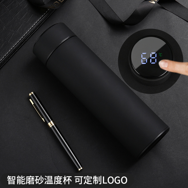 智能保温杯不锈钢大容量磨砂杯显示温度便携水杯创意礼品杯子批发详情18