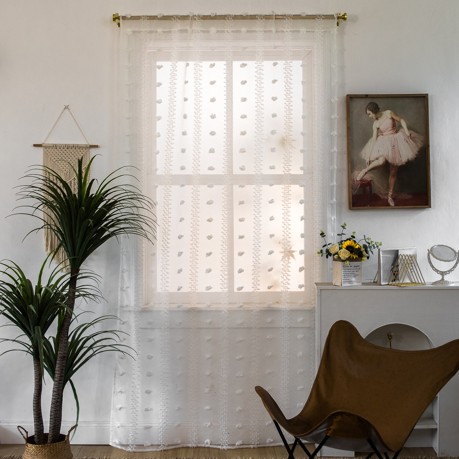 Cross-border best-selling Instagram influencer finished yellow niche light and thin window screen for living rooms and bedrooms. Manufacturer pic 76